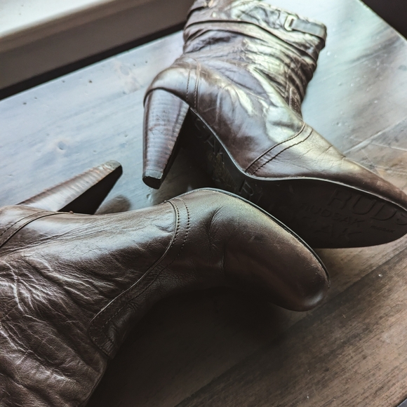 RUDSAK Brown Leather Slouch Ankle Boots - Size 39 - Picture 12 of 12